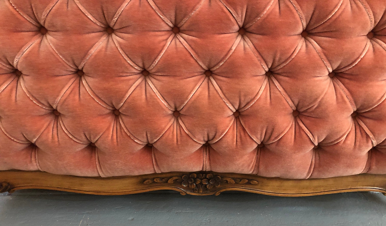 Beautiful French Walnut Upholstered Bed | Antique & Vintage | Moonee Ponds Antiques | Australia Wide Delivery