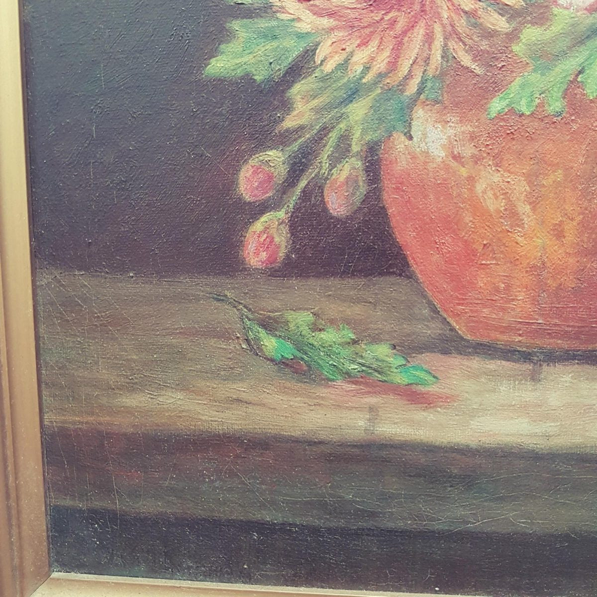 French Oil Painting Bouquet of Flowers | Antique & Vintage | Moonee Ponds Antiques | Australia Wide Delivery