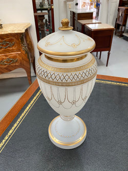 Classical Victorian Milk Glass & Gilt Decorated Urn-Vase | Antique & Vintage | Moonee Ponds Antiques | Australia Wide Delivery