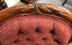 Victorian Mahogany Upholstered Bedroom Chair | Antique & Vintage | Moonee Ponds Antiques | Australia Wide Delivery