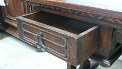 French Oak Desk With A Parquetry Top | Antique & Vintage | Moonee Ponds Antiques | Australia Wide Delivery