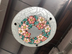 Rare French Art Deco Hanging Light Shade Hand-Painted & Signed | Antique & Vintage | Moonee Ponds Antiques | Australia Wide Delivery