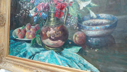 Absolutely Beautiful Framed Floral Oil On Canvas | Antique & Vintage | Moonee Ponds Antiques | Australia Wide Delivery