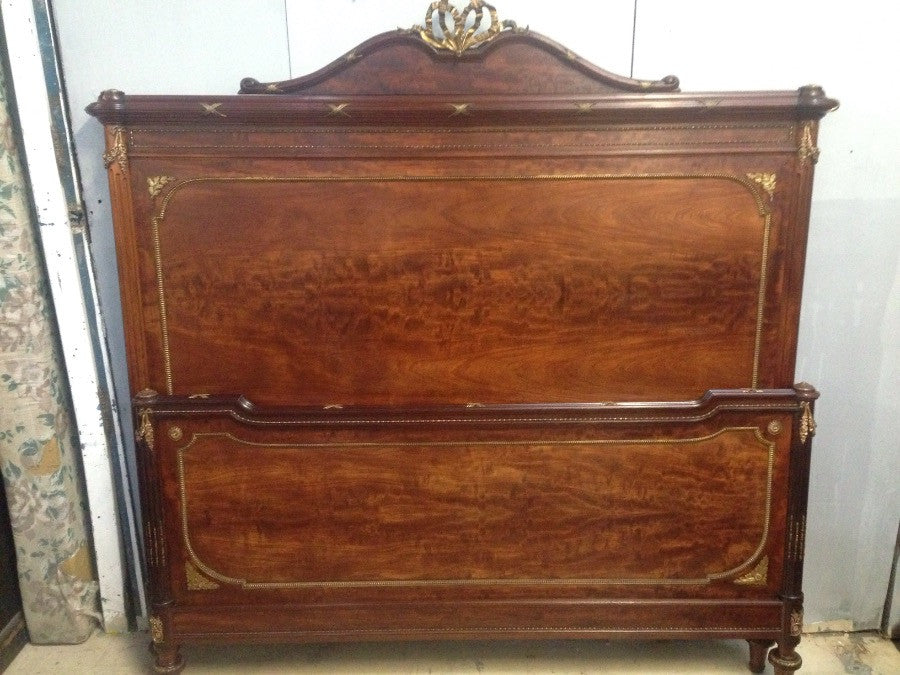 Stunning Flame Mahogany Queen Bed | Antique & Vintage | Moonee Ponds Antiques | Australia Wide Delivery