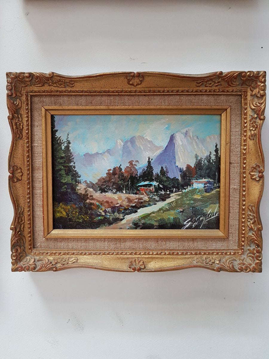 A Set Of Six Small Decorative Oil On Board Italian Singed Paintings | Antique & Vintage | Moonee Ponds Antiques | Australia Wide Delivery