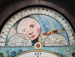 Late Georgian Flame Mahogany Case Moon Phase Dial Grandfather Clock | Antique & Vintage | Moonee Ponds Antiques | Australia Wide Delivery