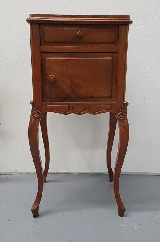 Single French Walnut Bedside Cabinet