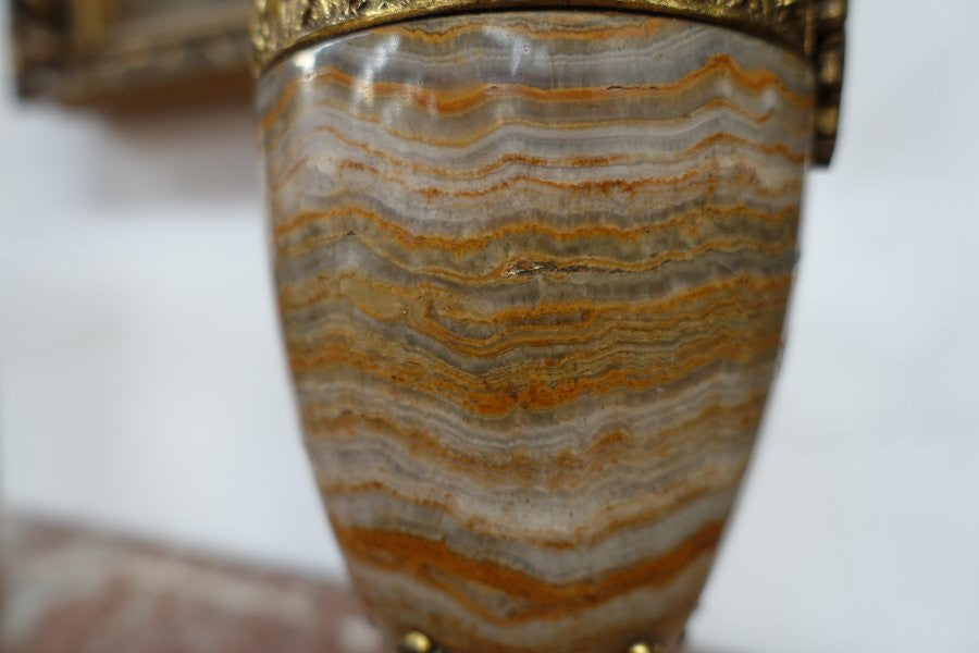 Alabaster And Gilt French Urns