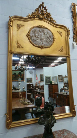 French Gilt Trumeau Mirror | Antique & Vintage | Moonee Ponds Antiques | Australia Wide Delivery