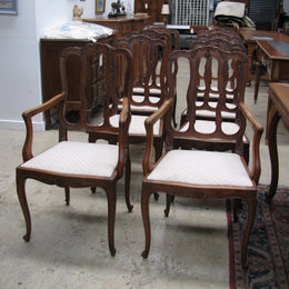 Gorgeous set of 8 french oak chairs