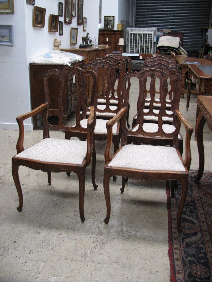 Gorgeous set of 8 french oak chairs | Antique & Vintage | Moonee Ponds Antiques | Australia Wide Delivery