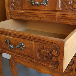 Pair Of French Provincial Oak Chest Bedsides