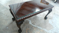 Chippendale Coffee Table With A Glass Top | Antique & Vintage | Moonee Ponds Antiques | Australia Wide Delivery