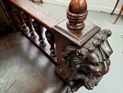 Fabulous 19th Century French Oak Grand Hall Seat | Antique & Vintage | Moonee Ponds Antiques | Australia Wide Delivery