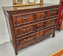 Impressive French Oak 18th Century Louis XV Chest of Three Drawers | Antique & Vintage | Moonee Ponds Antiques | Australia Wide Delivery