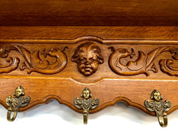 French Oak Hanging Wall Rack | Antique & Vintage | Moonee Ponds Antiques | Australia Wide Delivery