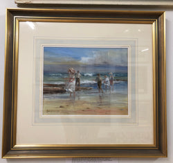 Judy Talacko Windy Day At The Beach Mornington | Antique & Vintage | Moonee Ponds Antiques | Australia Wide Delivery