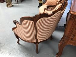 High Quality Antique Pair Of French Walnut Upholstered Arm Chairs | Antique & Vintage | Moonee Ponds Antiques | Australia Wide Delivery