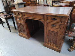 Superb French Oak Beautifully Carved Desk | Antique & Vintage | Moonee Ponds Antiques | Australia Wide Delivery