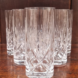 Lovely set of six crystal tumblers, In good original condition.