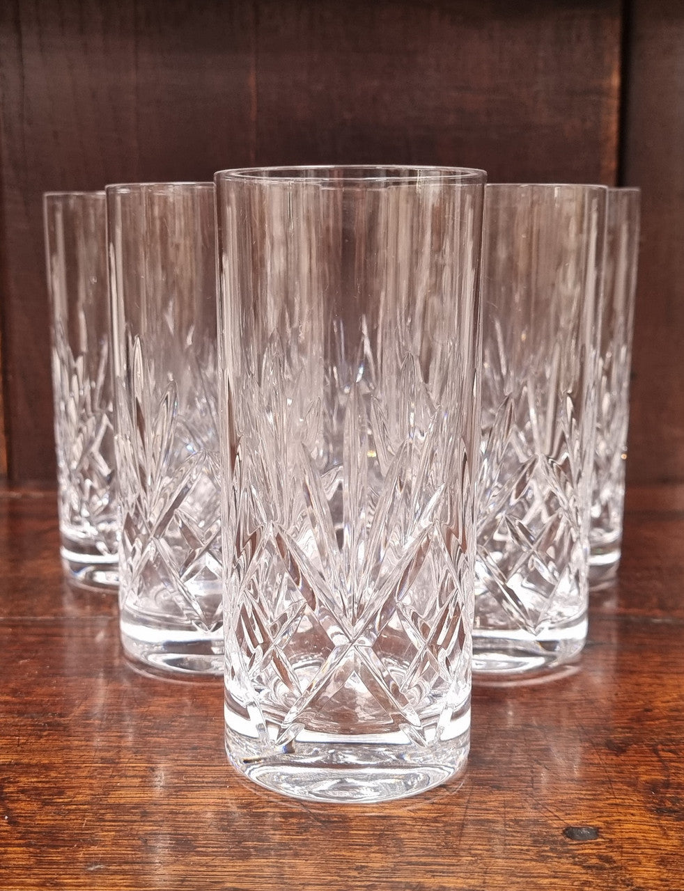 Lovely set of six crystal tumblers, In good original condition.