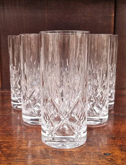 Set Of Six Crystal Tumblers | Antique & Vintage | Moonee Ponds Antiques | Australia Wide Delivery
