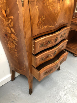 French Bombe Marquetry Inlaid Abbattant | Antique & Vintage | Moonee Ponds Antiques | Australia Wide Delivery