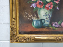French "Floral Arrangement" Oil On Canvas Painting With Gilt Frame | Antique & Vintage | Moonee Ponds Antiques | Australia Wide Delivery