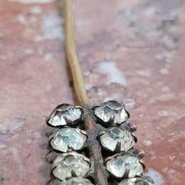 A simple but elegant vintage rhinestone hat pin . It is in good original condition, please view photos as they help form part of the description.