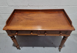 English Victorian Mahogany Side Table or Desk With Two Drawers | Antique & Vintage | Moonee Ponds Antiques | Australia Wide Delivery