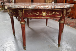 Stunning French Burr Walnut & Marble Top Coffee Table | Antique & Vintage | Moonee Ponds Antiques | Australia Wide Delivery