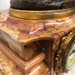 Rare "Adolphe Mougin", Figural Clock ‘La Terre‘ with World Globe