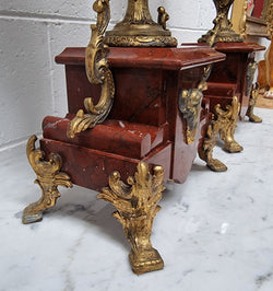 Pair of French Louis XV Style Marble & Gilt Metal Lamps | Antique & Vintage | Moonee Ponds Antiques | Australia Wide Delivery