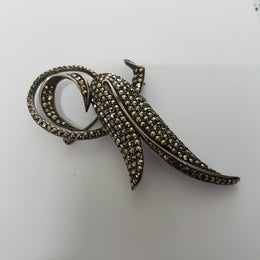 Vintage Silver Marcasite Brooch