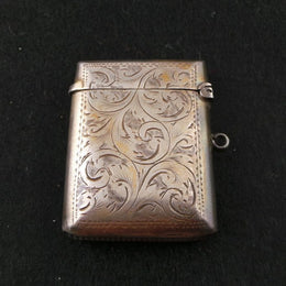 Antique Birmingham Silver Hallmarked Vesta Case