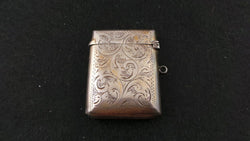 Antique Birmingham Silver Hallmarked Vesta Case | Antique & Vintage | Moonee Ponds Antiques | Australia Wide Delivery