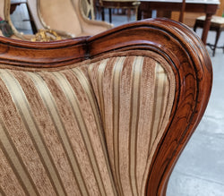 Beautiful Pair of French Style Newly Upholstered Wingback Arm Chairs | Antique & Vintage | Moonee Ponds Antiques | Australia Wide Delivery
