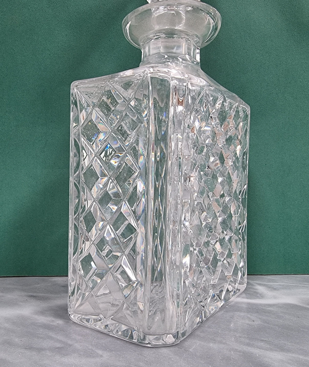 Vintage Heavy Cut Crystal Decanter & Stopper