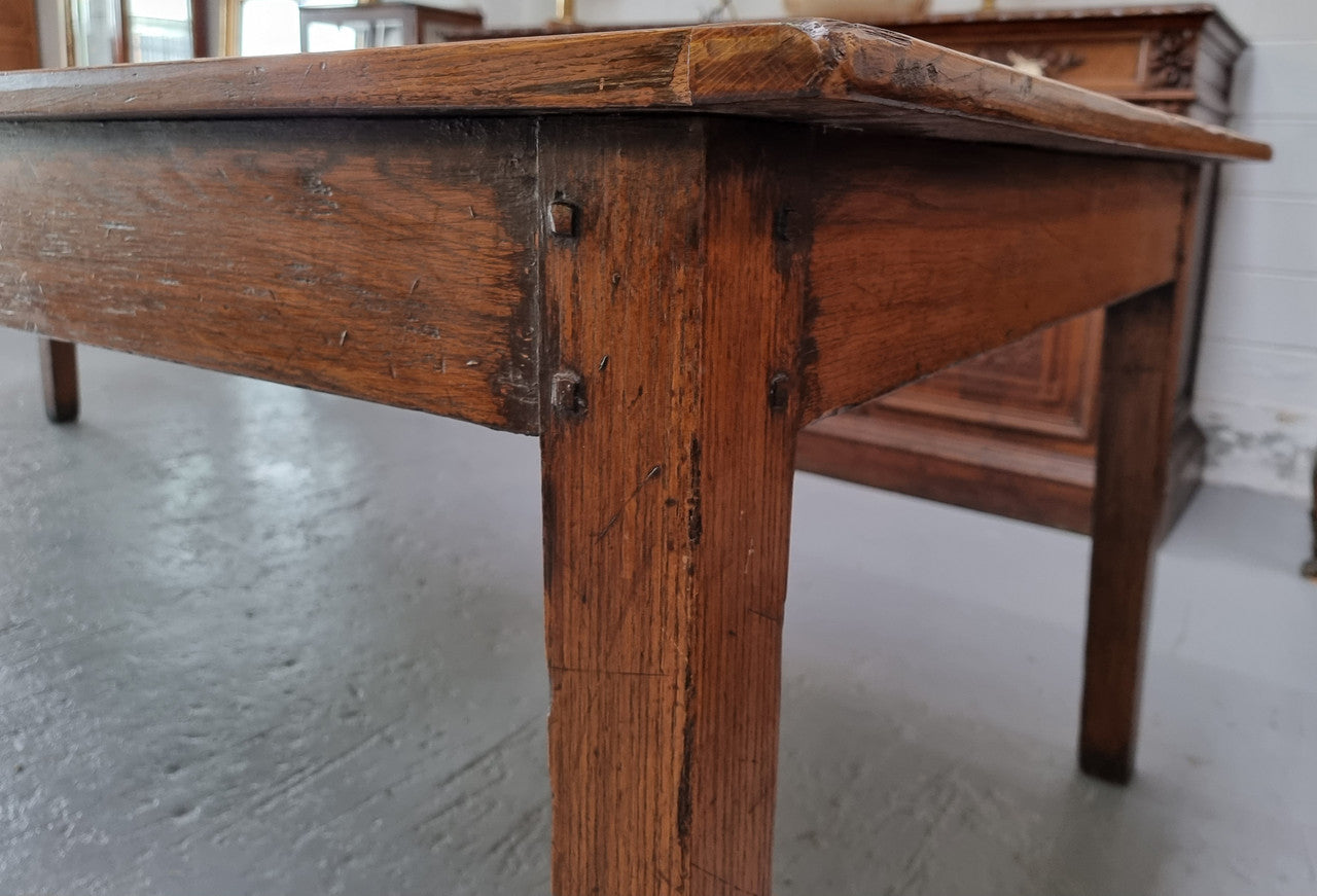 19th Century French Oak Farmhouse Style Dining Table With Drawers | Antique & Vintage | Moonee Ponds Antiques | Australia Wide Delivery