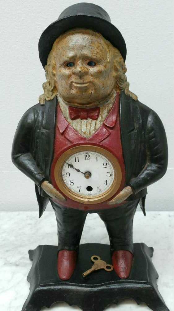 Bradley And Hubbard "John Bull" Moving Eyes Clock | Antique & Vintage | Moonee Ponds Antiques | Australia Wide Delivery