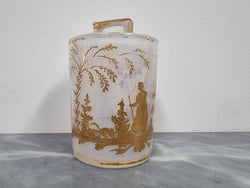 Antique French Opaline Glass Lidded Container With Lovely Gilt Decoration | Antique & Vintage | Moonee Ponds Antiques | Australia Wide Delivery