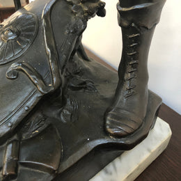 Fabulous French Spelter Statue on a marble base