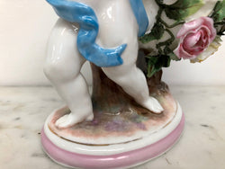 Victorian Ceramic Figure Of Cupid Carrying A Basket | Antique & Vintage | Moonee Ponds Antiques | Australia Wide Delivery