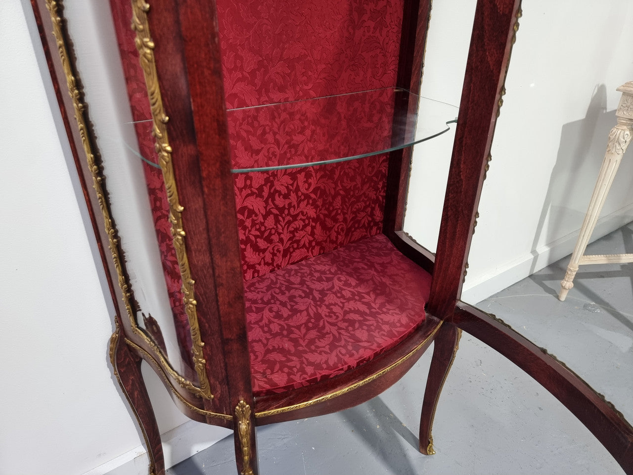 Louis XV Style Walnut Vitrine Display Cabinet With Attractive Ormolu Mounts | Antique & Vintage | Moonee Ponds Antiques | Australia Wide Delivery