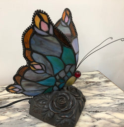 Beautiful Tiffany Style Butterfly Table Lamp | Antique & Vintage | Moonee Ponds Antiques | Australia Wide Delivery