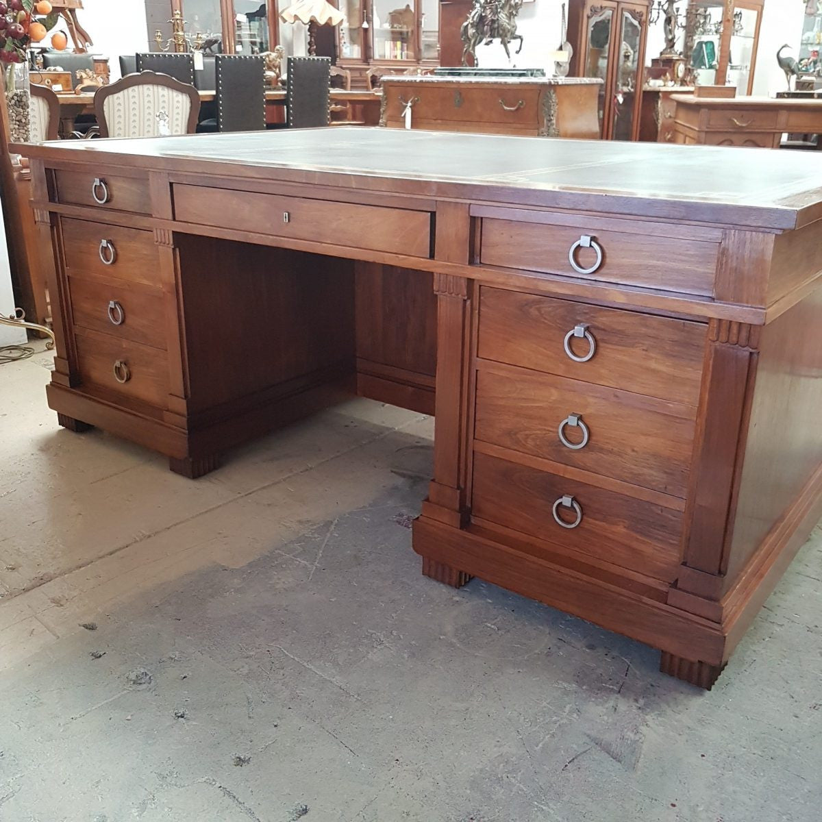 French Art Deco Partners Desk | Antique & Vintage | Moonee Ponds Antiques | Australia Wide Delivery
