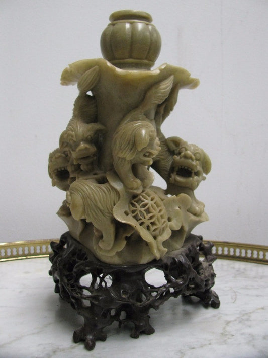 Chinese Soap Stone Incence Holder