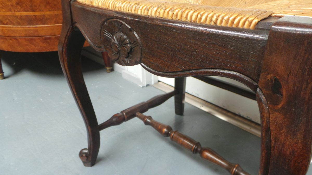 Set of Six French Oak Chairs-2