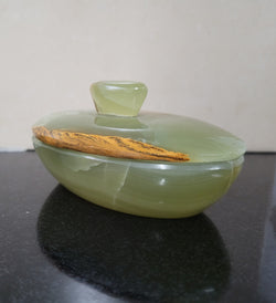 Stunning Vintage Onyx Marble Trinket Box & Lid | Antique & Vintage | Moonee Ponds Antiques | Australia Wide Delivery