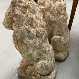 Fabulous Vintage Pair Of Concrete Lions
